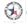 3D Metal Lone Star Texas Edition Emblem Badge Car Stickers For Jeep Wrangler Liberty Grand Cherokee Patriot Renegade Compass Iu1