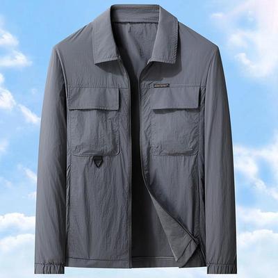 Frühling und Sommer Neue Sonnenschutz- und UV-Schutz-Arbeitsjacke Herren Jugend Outdoor Freizeitjacke