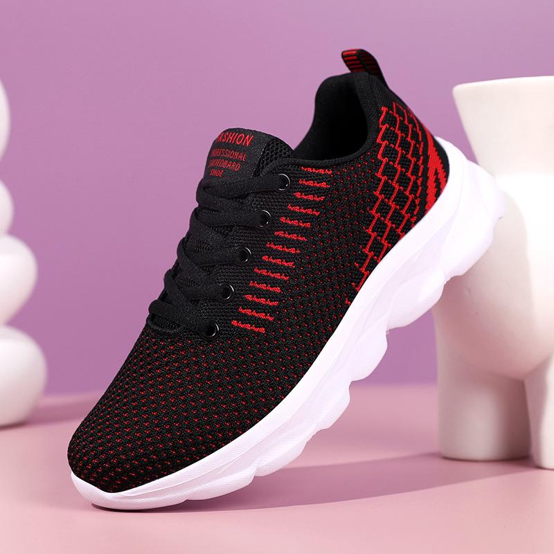 Brand Sports Shoes Women's Mesh Breathable Running Shoes Lightweight Shock Absorption High School Entrance Examination Physical Test Racing Training