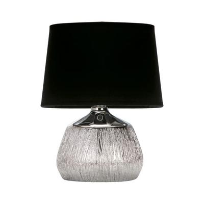 Luminária de Mesa Cromada Preta 40W Amora E14 Ideus 03292