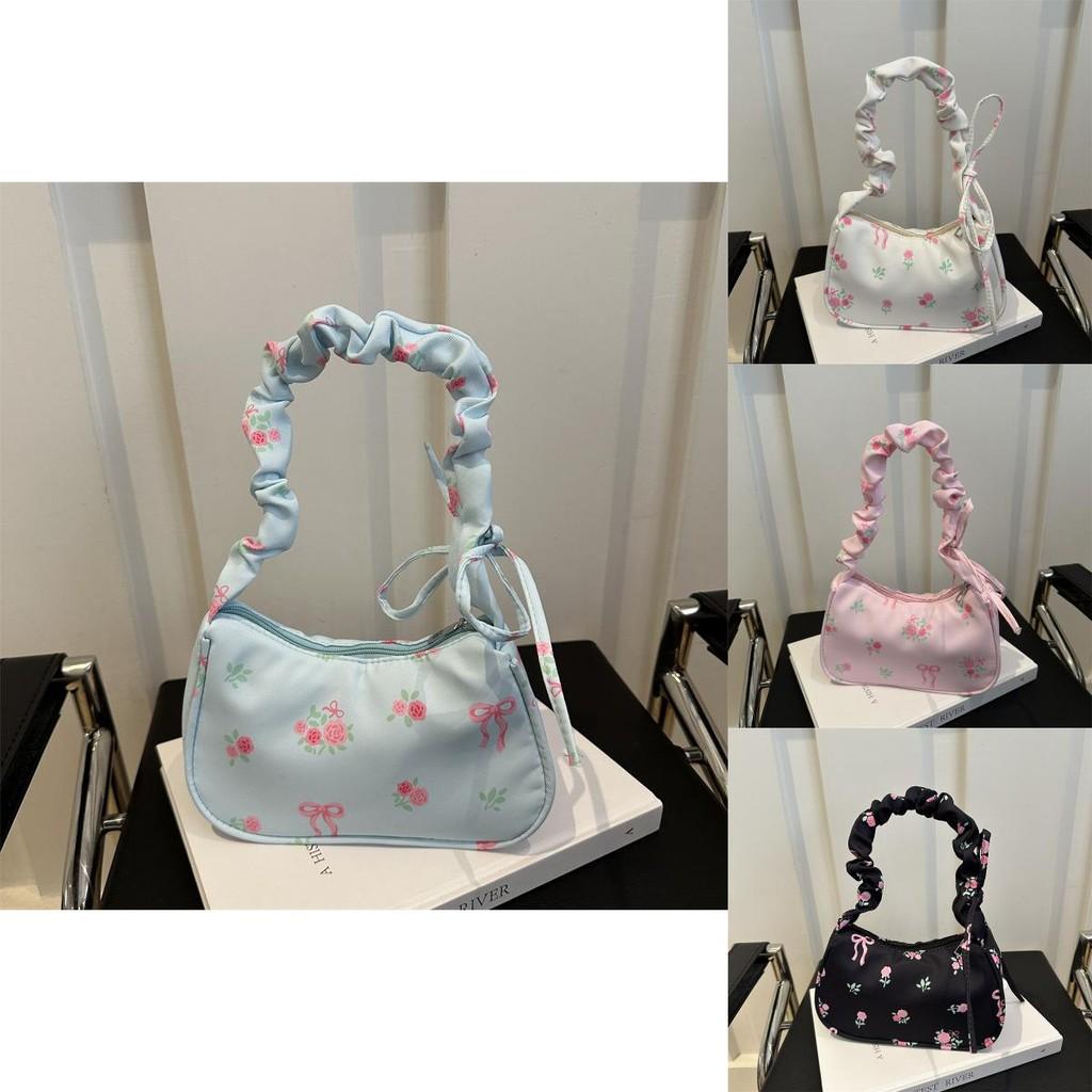 Stylish Black White Pink Blue Small Shoulder Bag For Women 2024 Trendy Japanese Aesthetic Design