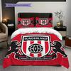 Biancheria da letto con evoluzione dello stemma del Sunderland Football Club (1 * copripiumino + 2 * federa, senza nucleo) Set biancheria da letto piatto 2D Morbido e confortevole