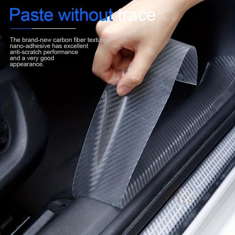 GTIEQ1 Carbon Fiber Car Door Edge Bumper Protector 3D Sticker Tape Wrap Transparent Anti-Scratch Film Vehicle Protect  Waterproof Body