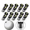 2/10 PCS T10 W5W LED Bulbs CANBUS Car Interior Dome Door Map Trunk License Plate Lights 12V 3030-3SMD 200LM 6000K Bright White Bulbs 7