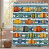 Cartoon Cute Fish Children Shower Curtain, Bathroom Decorative Shower Curtain, Waterproof Shower Curtain with Hooks