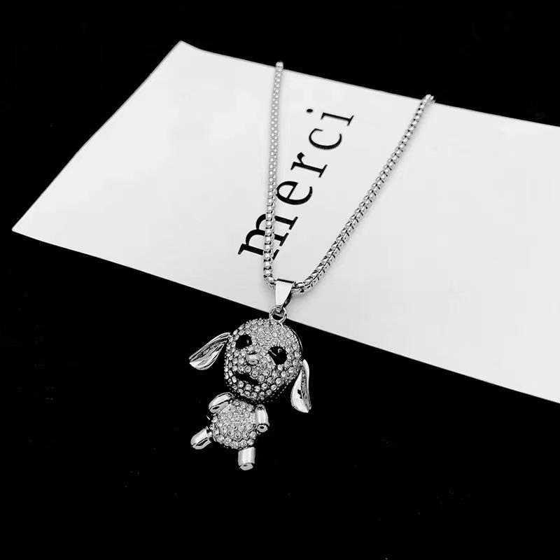 Cute Puppy Necklace: Trendy Long Sweater Chain for Women - New Autumn/Winter 2023 Fashion Accessory