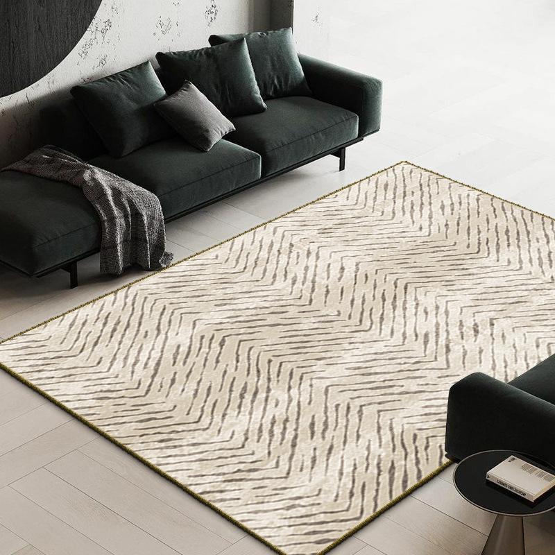 Solid Color Abstract Carpet Living Room Tea Table Mat Modern Simple Bedroom Splicing Carpet