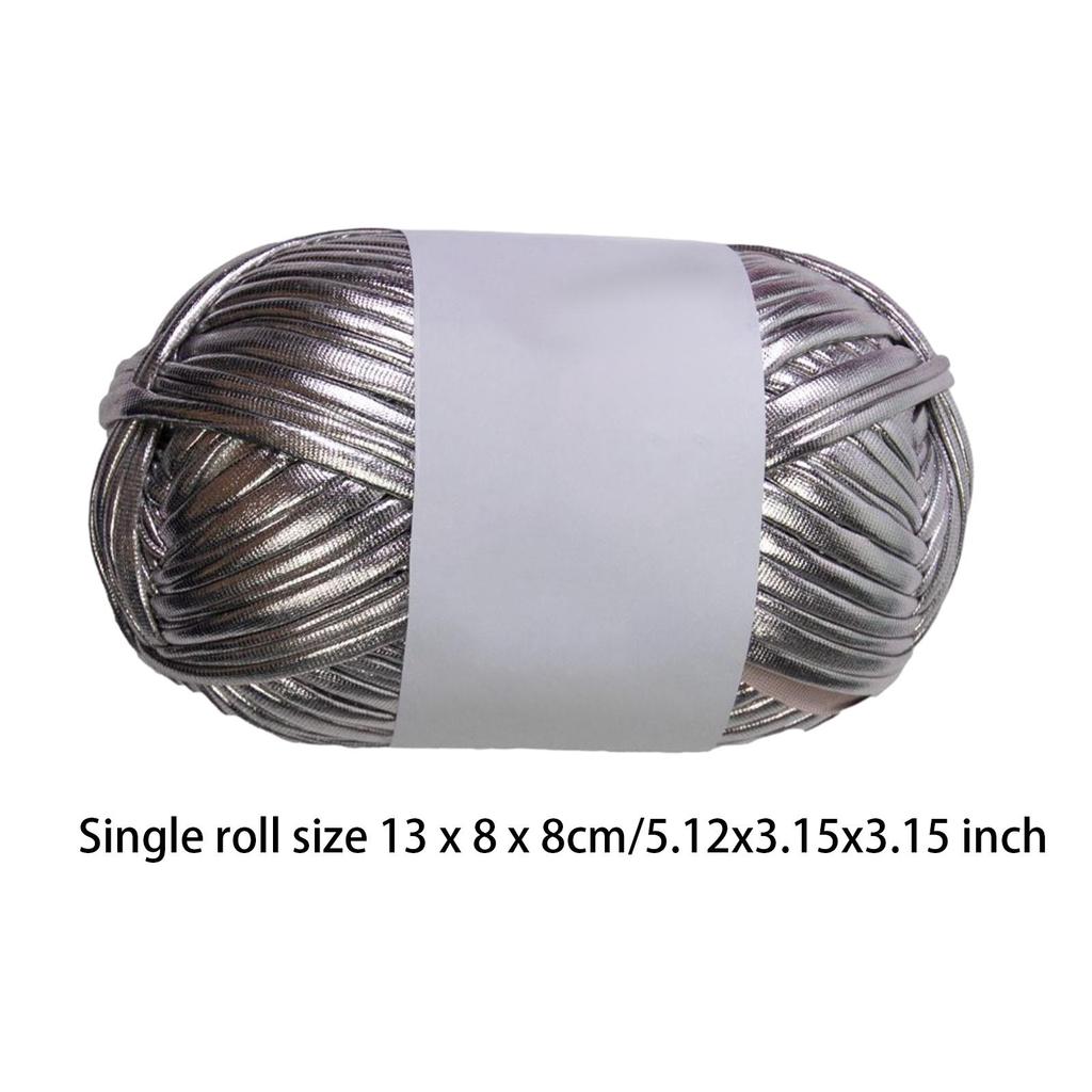 4x Metallic T-shirt Yarn Polyester Yarn Polyester Thread Home Decor Yarn Knitting Yarn Set Crochet Bag Yarn for DIY Bags Rugs