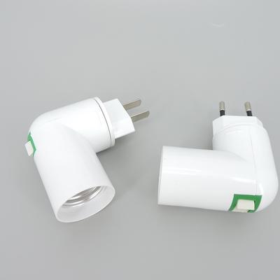 360 Degrees Rotation EU US Plug To E27 Screw Adjustable Base Light Power Socket Converter Lamp Bulb Holder On/Off Switch Adapter