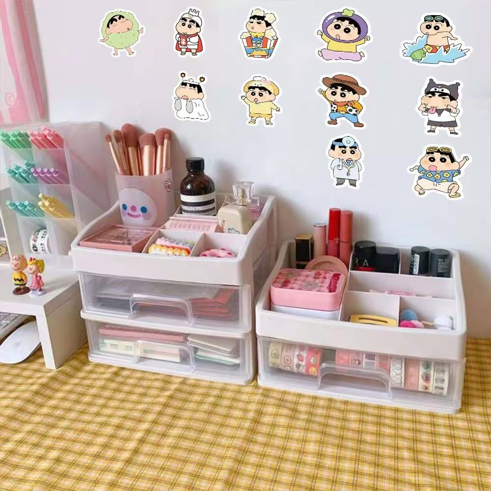 Set of 100 Crayon Waterproof DIY Perfect As a Birthday or New Shin-chan Stickers. Cute, Anime, Decals. Stylish, Cartoon, Stickers. Reward, Gift,