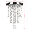 VidaXL Plafonnier Métal Blanc Perles Cristal Lustre Lumière Lampe Suspension 241382