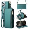 Corssbody Wallet Leather Case For iPhone 17 Pro Max Air 17 16 16e 15 14 13 12 11 X XS XR 8 7 Plus SE 2022 Zipper Card Bag Cover