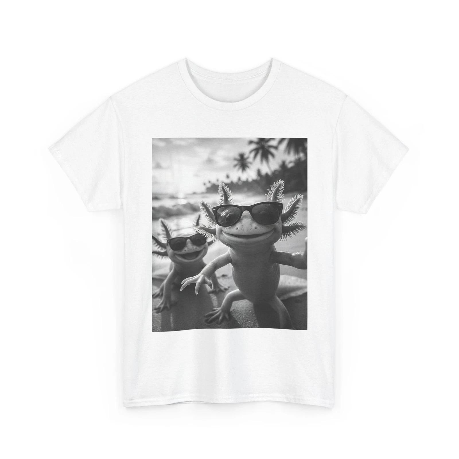 

Axolotl Selfie at the Beach T shirt, Axolotl Lovers Women Men Shirt 3XL