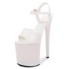 Fashion patent leather 20cm extra-high heels stilettos sexy waterproof platform, hate the sky and high sandals women designer sandals
