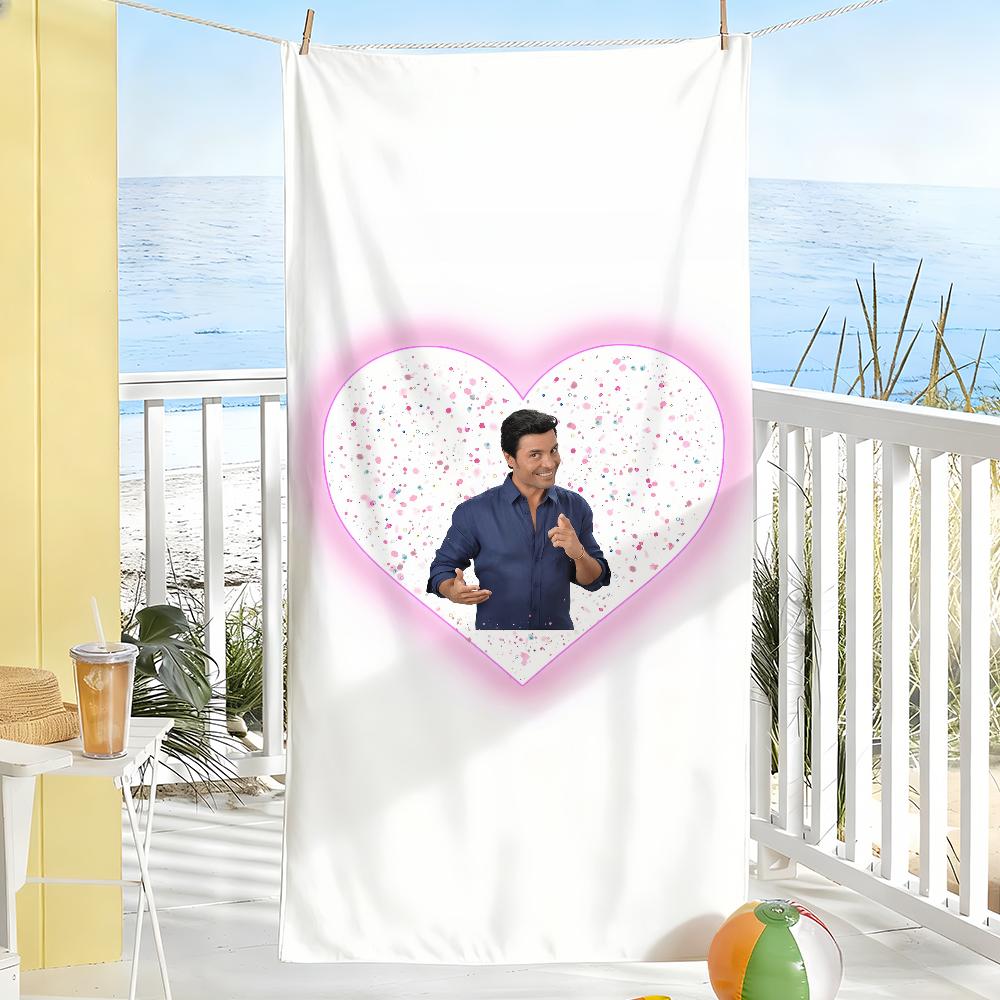 

Singer C-Chayanne Music Towel Soft Pool Gift For Travel Gym Shower Camping Quick Dry Sports Large Beach Towels W40*H60(CM)