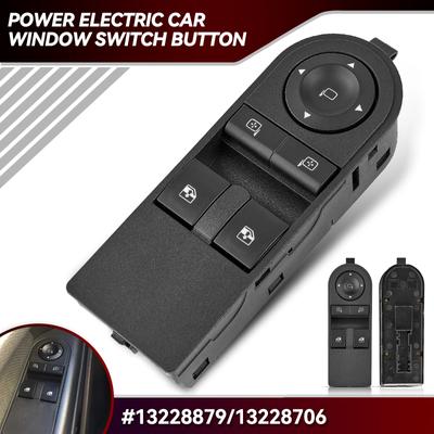 Para Opel Vauxhall Astra H 2005-10 Zafira B 2005-2015 Botón de interruptor de elevación del control de la ventana maestra eléctrica 13228706 13183679 13228879