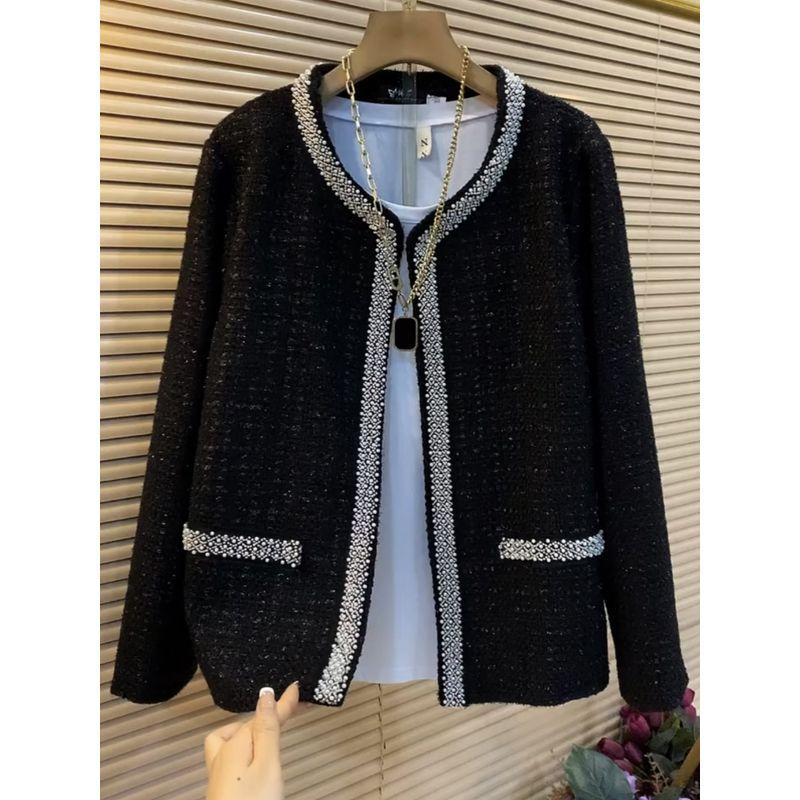 

Plus Size Women s Clothing Early Autumn New Arrival Slim Looking Coat for Curve-Sized Ladies Small fragrant coat 3XL (60-75kg)