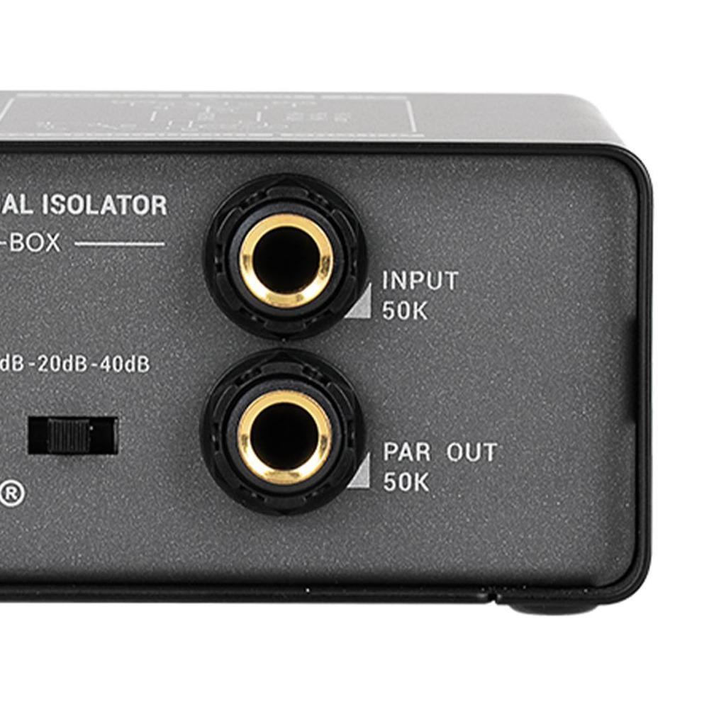 3-stufige Gain-Einstellung Audio-Signal-Isolator Mikrofon-Line-Isolator für Audio-Mischpult