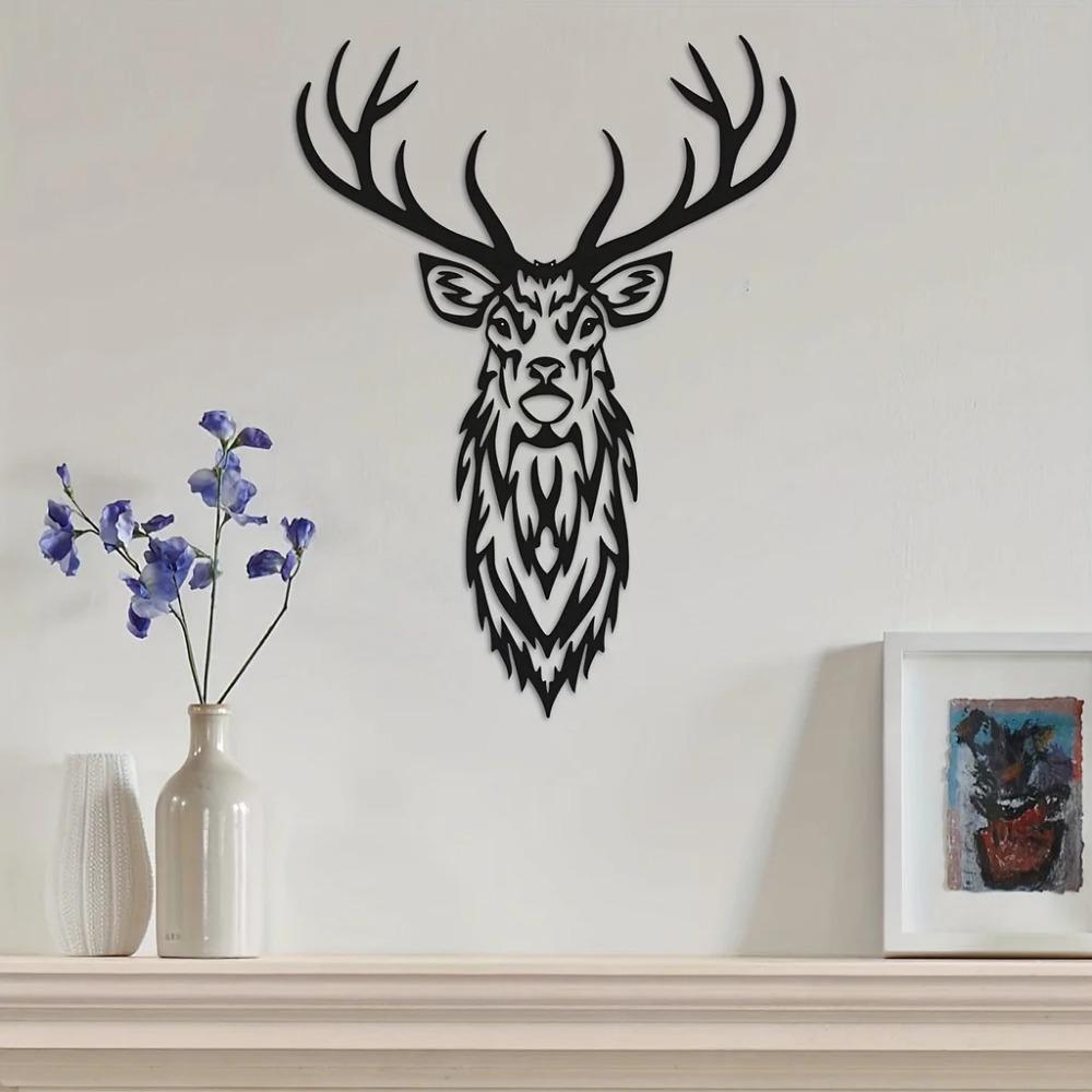 Personalized Deer Metal Wall Art - 1pc Indoor/Outdoor Decor, Perfect for Housewarming or Christmas Gifts | Unique Deer Signs