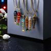Beweglicher plattierter Emaille-Fisch-Choker 3D Wasserdichtes Mini-Metall-Karpfen-Halsband Kreativer Meeresstil Emaille-Koi-Halsanhänger Täglich