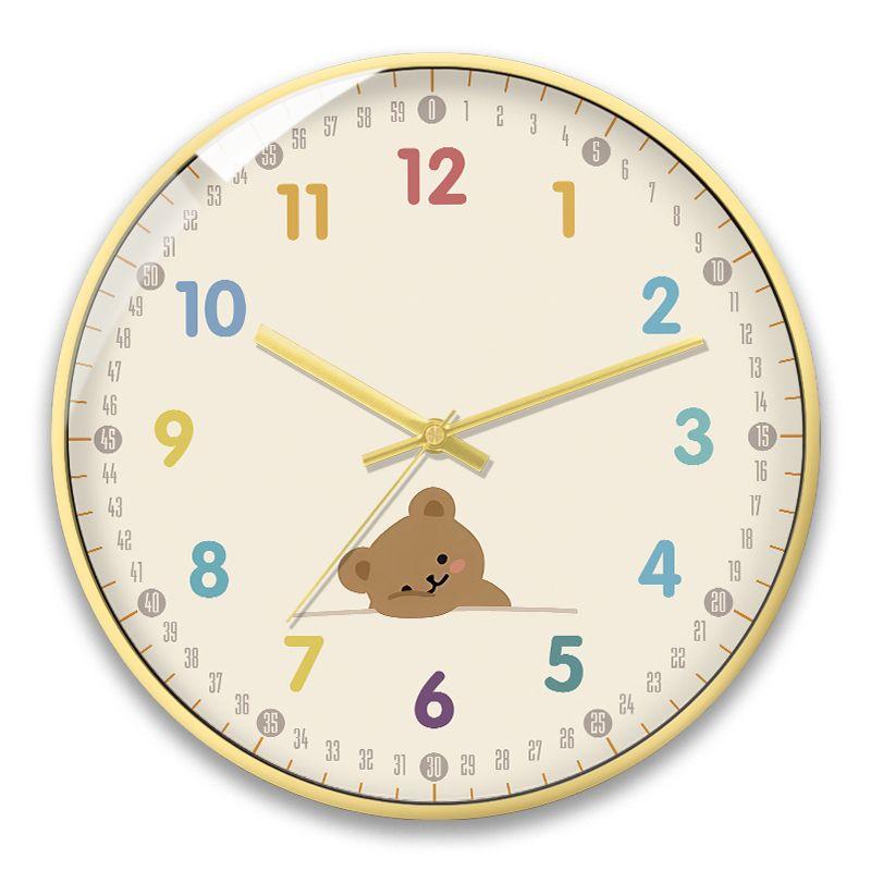 Simple Silent Clocks Living Room Bedroom Wall Hanging Clock Early Childhood Room Quartz Watch Home Decoration