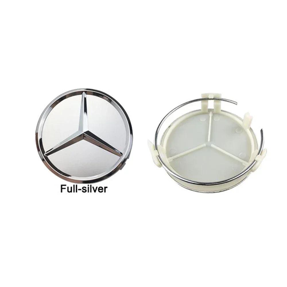 Car Sticker 75MM Car Styling Wheel Center Covers Hub Caps Replacement For Mercedes Benz A C E Class W211 W176 W204  AMG CLA W212
