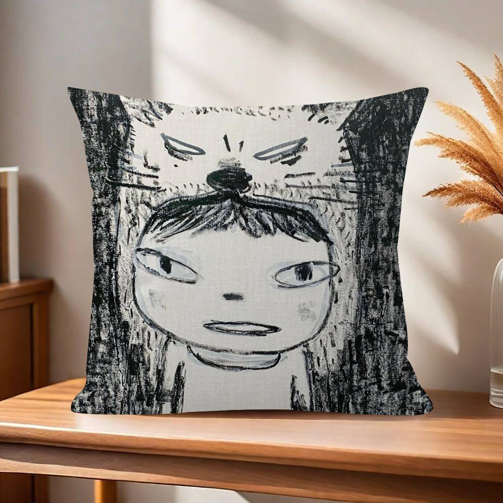 Art YYoshitomos cool Nara pillow cover sofa cushion cover home room decoration children gift