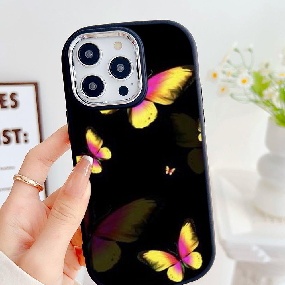 LZ4 Butterfly art design Soft Phone Case for Samsung S24 Ultra S23 Plus S21 FE A16 A54 A52 A06 Infinix Hot 40 30i Lens Protection Shockproof Cover