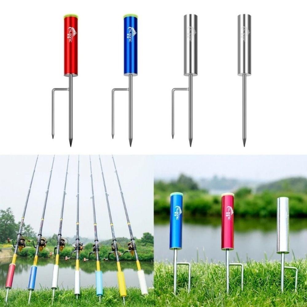 Suporte de Vara de Pesca de Inserção no Solo Soquete de Vara de Pesca de Metal Suporte de Vara de Pesca de Mar Vara de Pesca