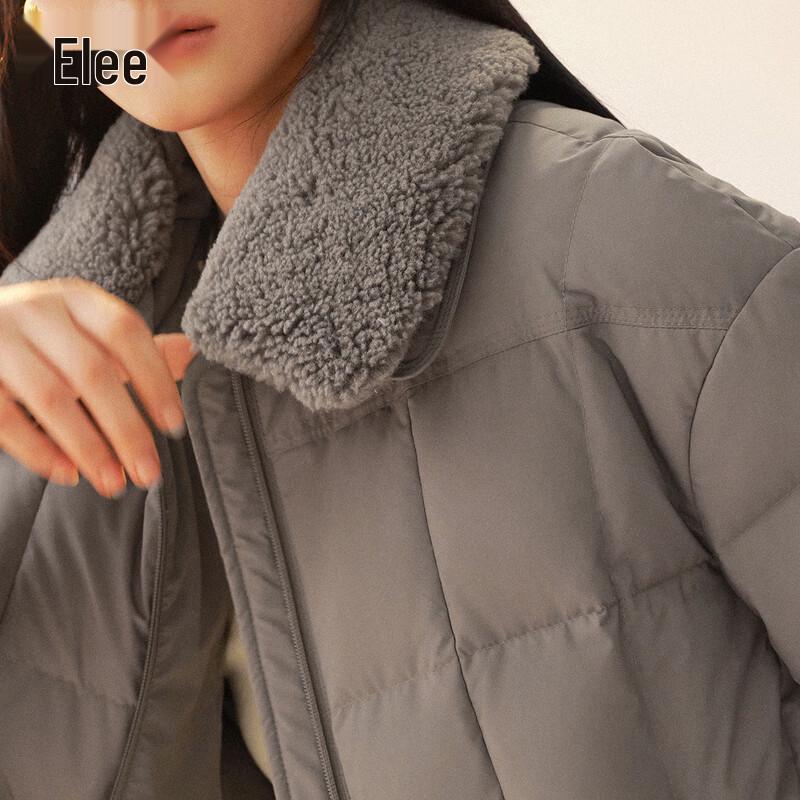 Ailiyi Women's Detachable Faux Fur Collar Lightweight Duck Down Jacket