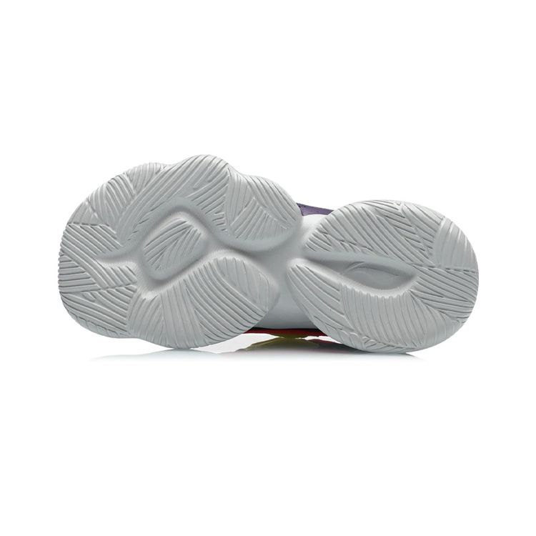 Li Ning Comfortable Versatile Non-Slip Wear-Resistant Breathable Low-Top Running Shoes Kids Sneakers Black White YKNR046-3
