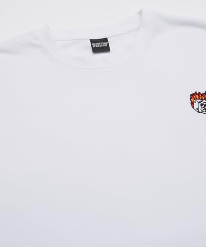 IMPROMES Casual SIDEWAYSTANCE Embroidered Fire Dice Short Sleeve T-Shirt, Men's, Black