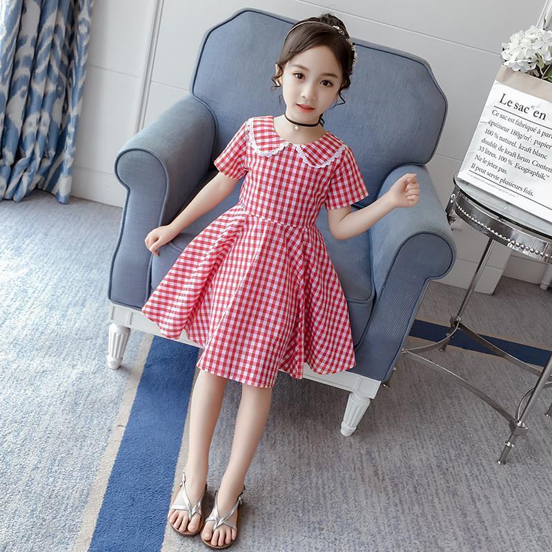

Big Girl Bowtie Dress Summer Girl Stripe Dresses Girls Costume for Kids Clothing Princess Dress 160cm червоний