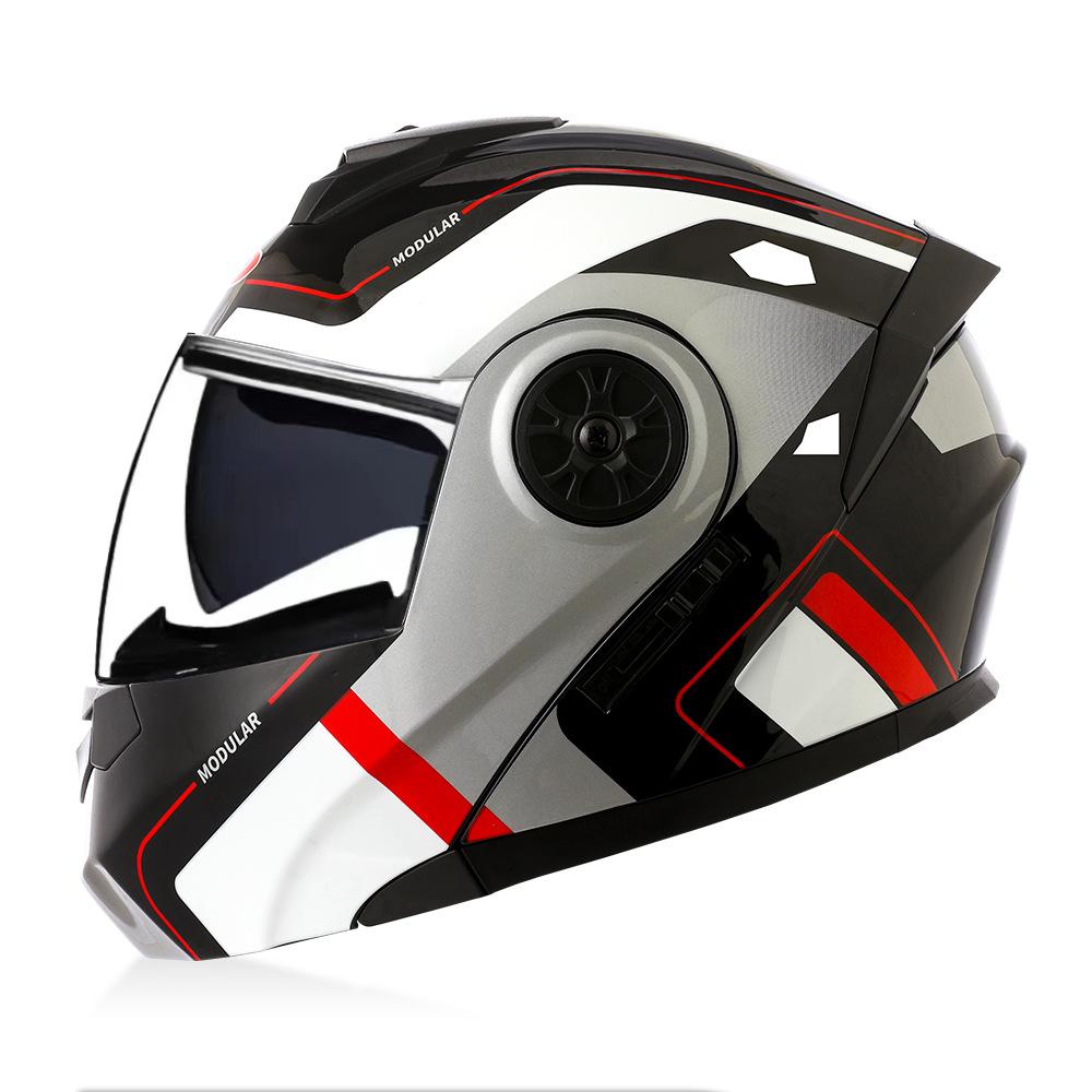 Full Face Motorcycle Helmet for Adults ABS Shell and EPS With Vents Washable Liner Quick Release Buckle Motorbike Street Bike Helmet for Men&Women