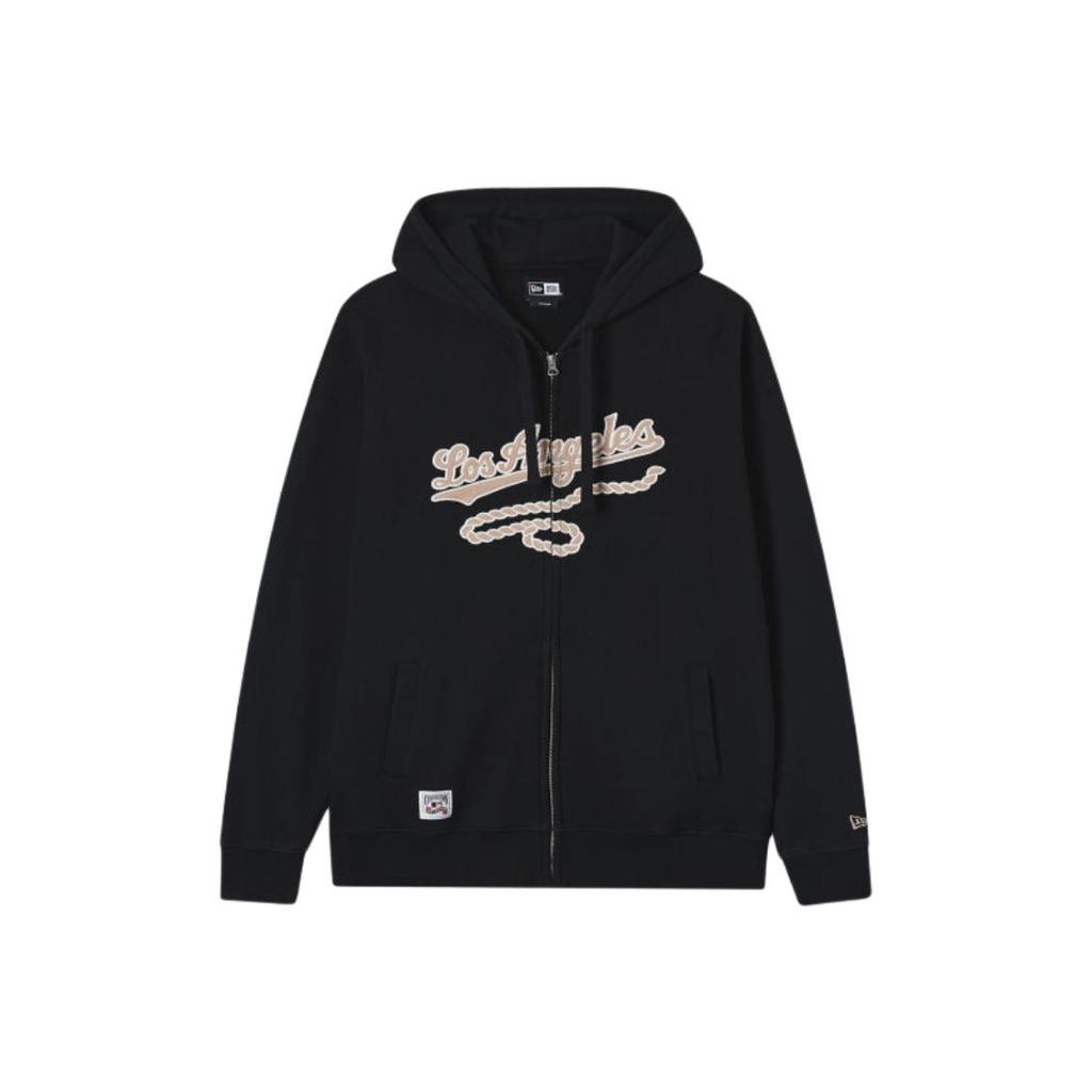 New Era Letter Print Zip-Up Hoodie Unisex Hoodies 14726679