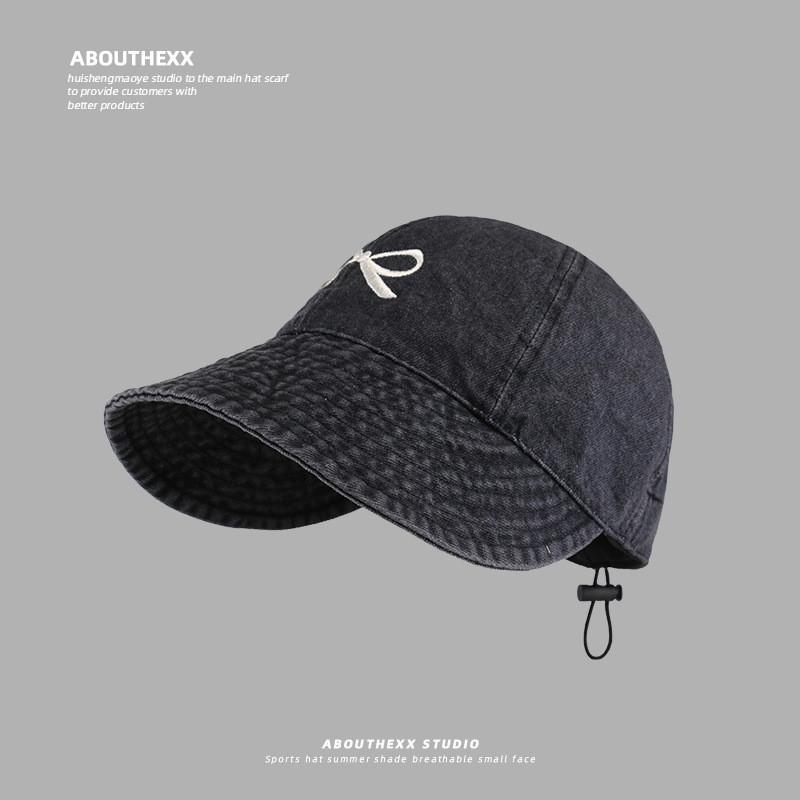 Bow Embroidered Baseball Cap With Sunshade And Breathable Cotton For Teens And Adults
