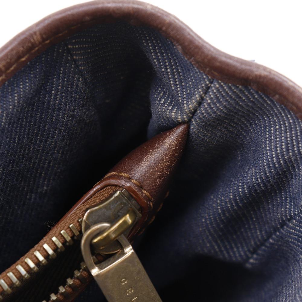CELINE Boogie back Handbag Macadam Blue / Brown denim Women Used