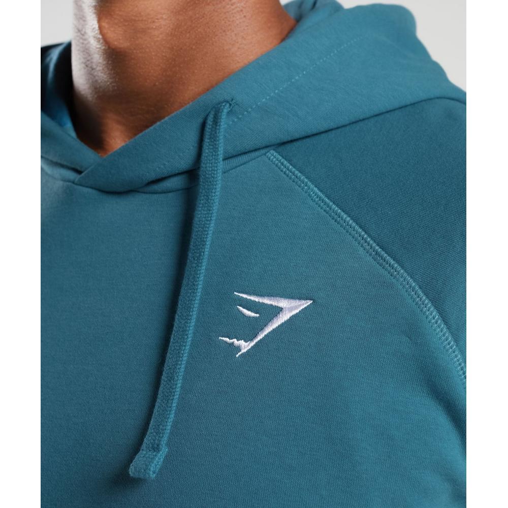 Gymshark Crest Hoodie Terrace Blue A2a4g Ub9v
