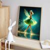Disney Diamond Painting Tinker Bell Ballet Style Dreamy Art Painting, Diamond Mosaic Cross Stitch Diamond Inlaid Room Decoration Gift