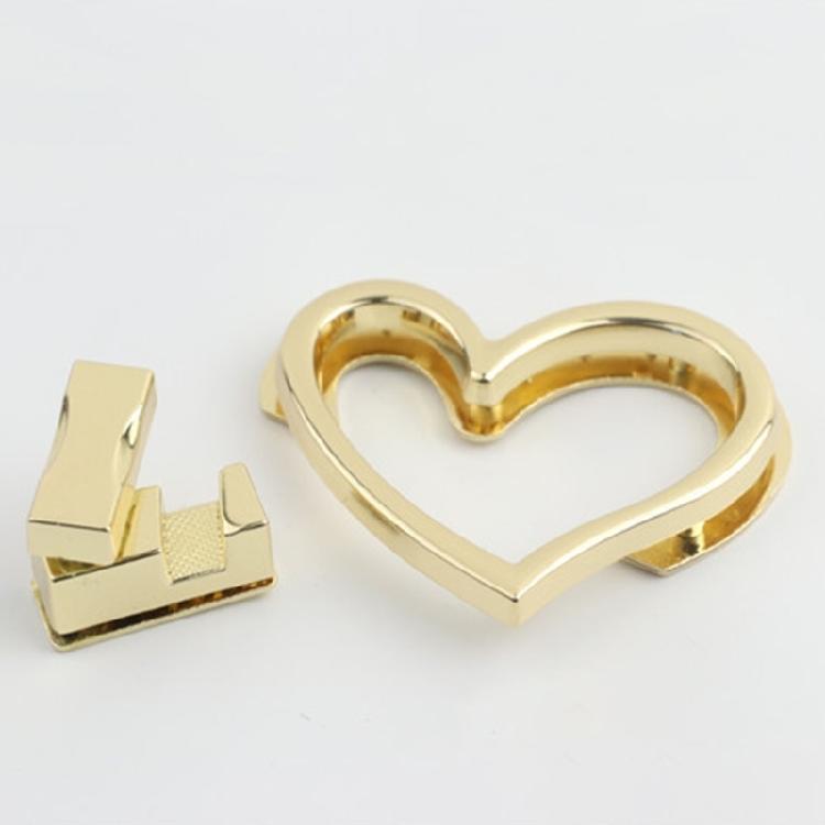 Bag Closure Purse Lock Clasps Heart Shape Bag Lock Clasp Metal Turn Lock Buckles Hardware Bag Accessories