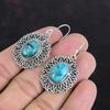Tibetan Turquoise Earring 925 Sterling Silver Earring Handmade Elegant Jewelry Vintage Drop Earring Genuine Gemstone Earrings Gifts For Wife
