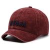 American Retro Baseball Cap Spring and Summer Short Brim Letter Embroidery Washed Old Cap Outdoor Sun Hat Unisex Retro Street Soft Top Sun Hat