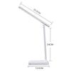 LED Folding Table Lamp USB Charging Eye Protection Desk Lamp Touch Control for Bedroom Office StudyIvory White