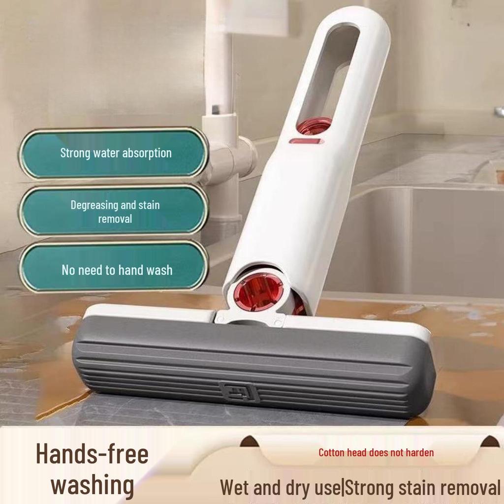 Compact Absorbent Mini Mop - Hands-Free, Hangable, and Portable
