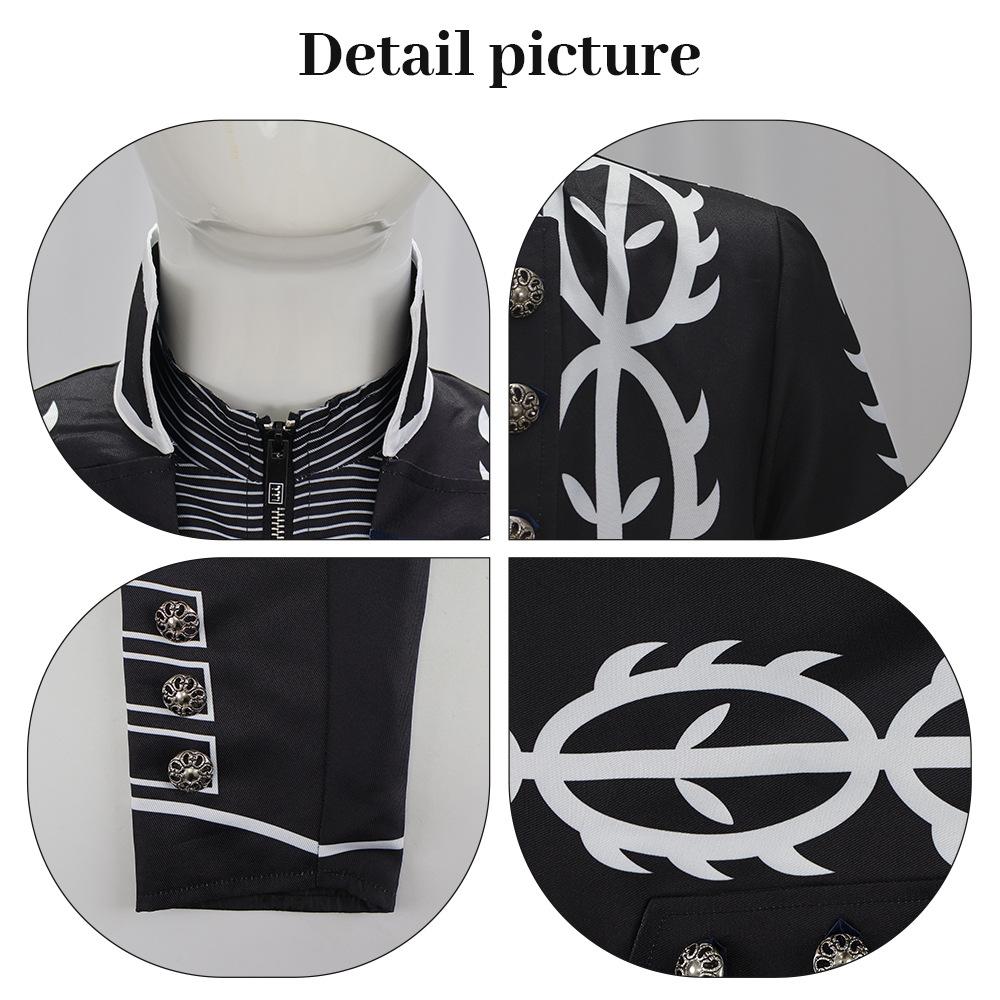 Game Dmc 5 Vergil Cosplay Costume Vest Trousers Leather Coat Full Set Men Clothing Halloween Party Costumes Suit For Adult