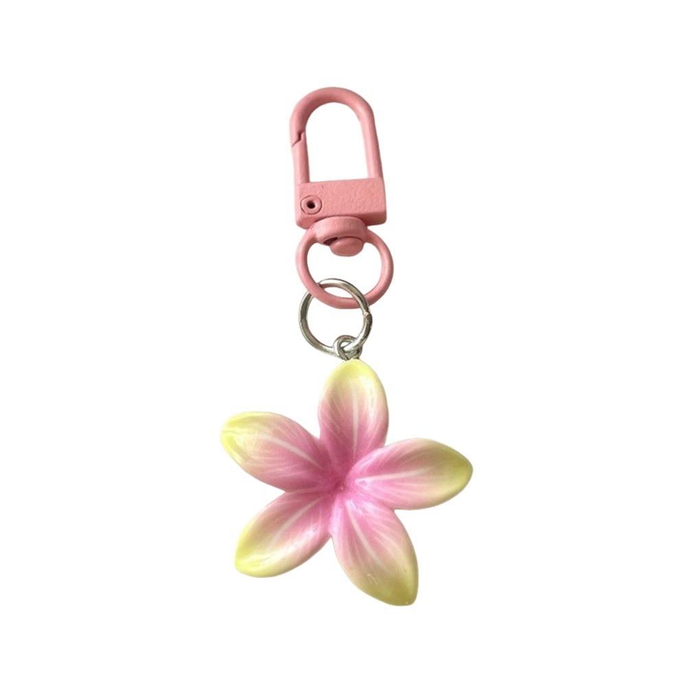 Cute Resin Flower Keychain Colorful Car Key Ring Floral Backpack Hanging Decoration