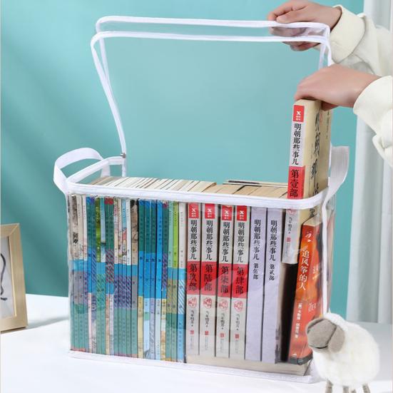 4PCS Clothes Storage Box, Transparent with Zipper Handles Design, Stackable Waterproof Storage Bin for Home Travel