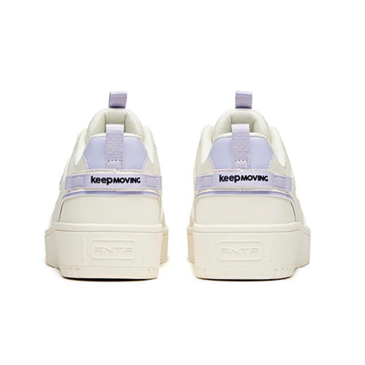 Anta Life Collection Slip Resistant Abrasion Resistant Low top Skateboard Shoes Women's Purple White 922018061-11