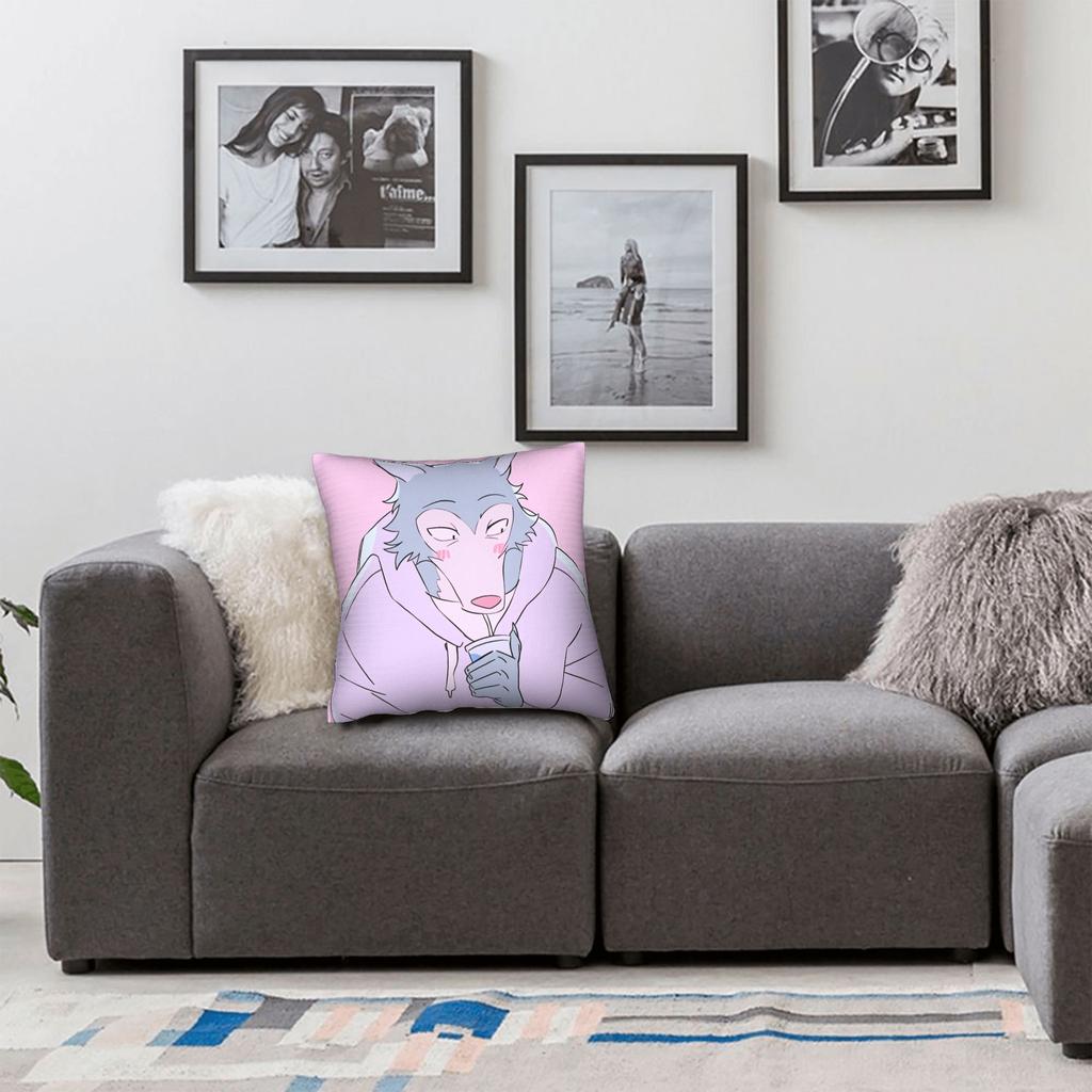 Animal Legoshi Wolf Pillow Cover Novelty Pillow Case For Sofa Couch Bed Living Room Soft Pillowcases Birthday Present