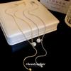 Elegant Pearl Snake Chain Adjustable Necklace - Fashionable Round Bead Design for Women